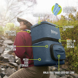 Ninja FrostVault Go soft cooler backpack 23L blue, imported from the UK