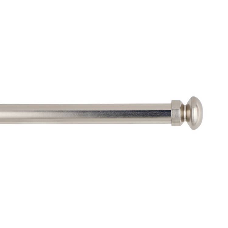 Argos Home curtain pole satin nickel extendable 120-210cm, UK version