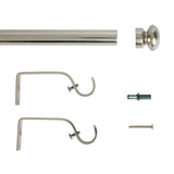 Argos Home curtain pole satin nickel extendable 120-210cm, UK version