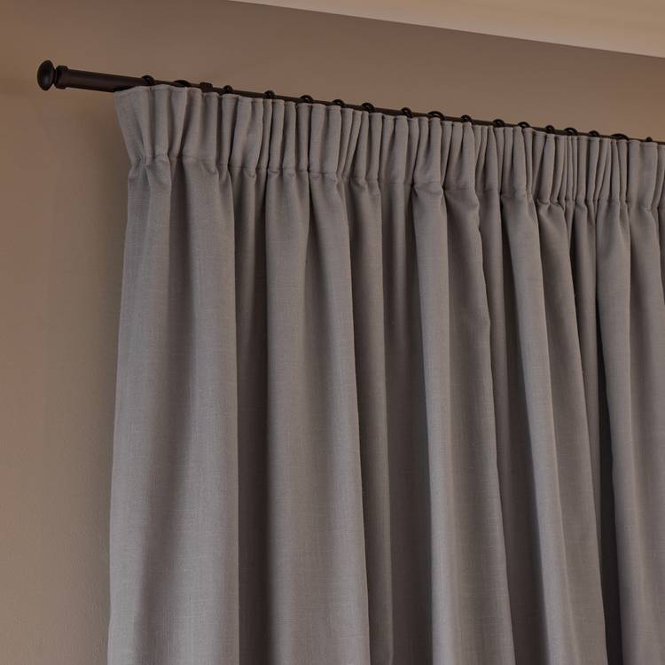 Habitat dove grey linen blackout curtains 117x137cm, imported from the UK