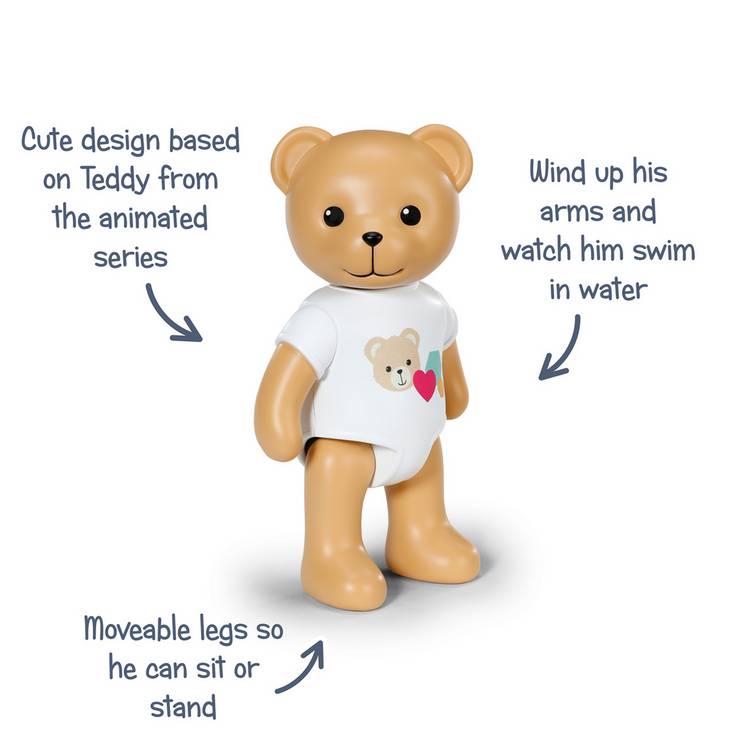 Baby Born Splish Splash Teddy wind-up swimming teddy, UK version