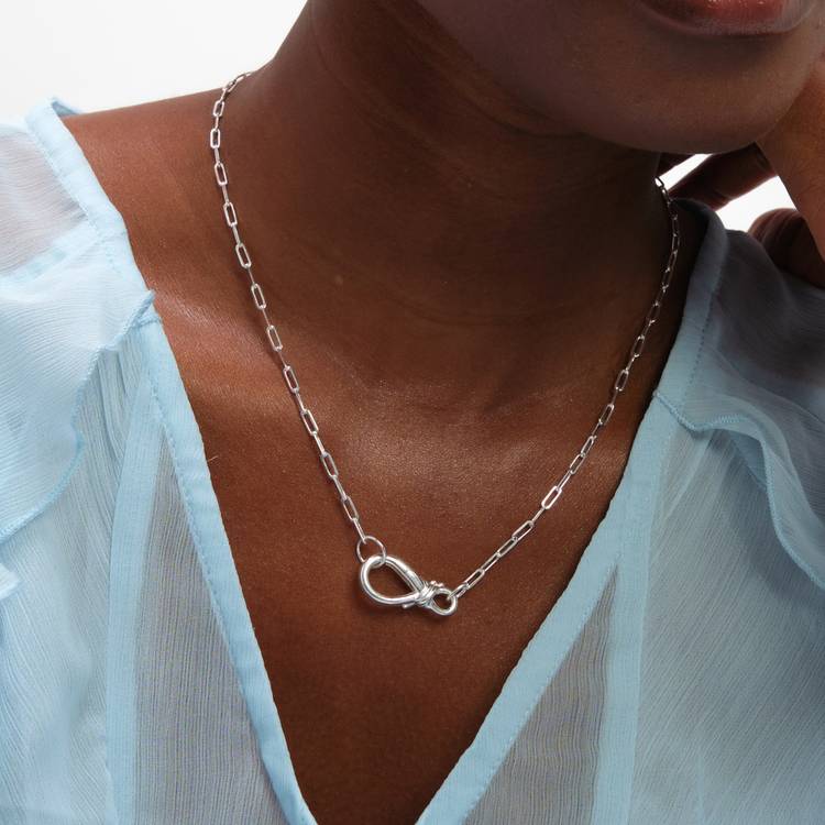 Revere Inicio silver-plated infinity clasp necklace - British product