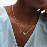 Revere Inicio silver-plated infinity clasp necklace - British product