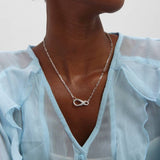 Revere Inicio silver-plated infinity clasp necklace - British product