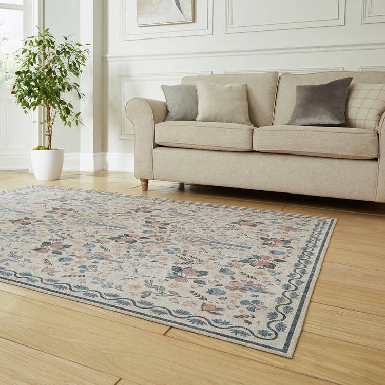 Think Rugs rug Versailles Blue Flatweave 61x230cm, UK version