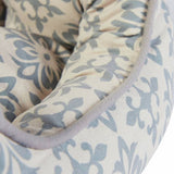 Dream Paws soft scalloped grey damask dog bed small, UK version