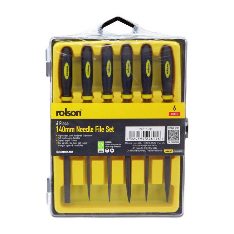 Rolson 6 piece needle file set 140mm (British brand)