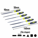 Rolson 6 piece needle file set 140mm (British brand)