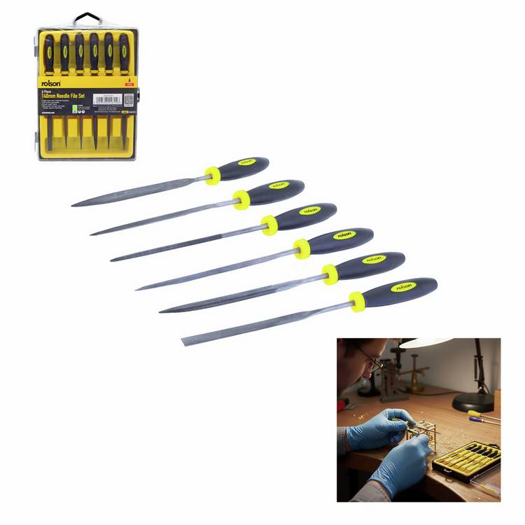 Rolson 6 piece needle file set 140mm (British brand)