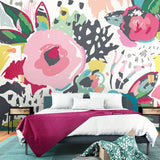 Argos Origin Murals Abstract Floral Raspberry Pink Wall Mural 50cm x 19.6m- Buy online at McGrocer