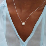 Inicio silver plated pearl halo jewellery set (British brand)