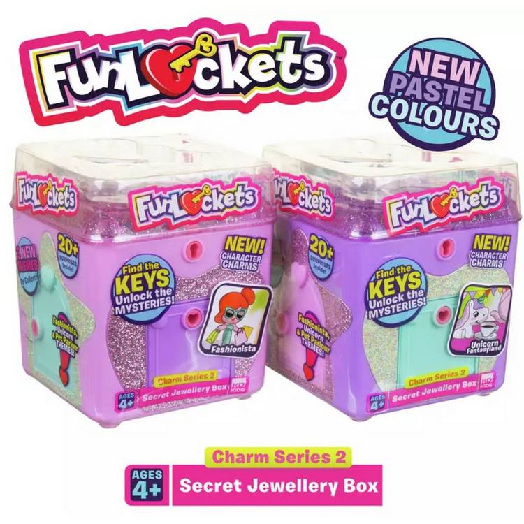 Funlockets Secret Jewellery Box with 20 surprises, imported from the UK