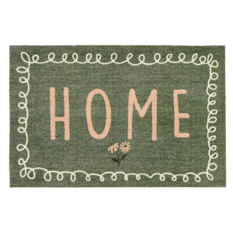 My Mat Home in Bloom Green doormat 50x75cm, UK version