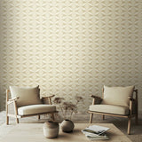 Hoopla Walls Sunray Diamond Beige wallpaper roll - British product