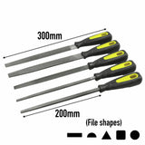 Rolson 5 piece engineers file set 200mm, UK version