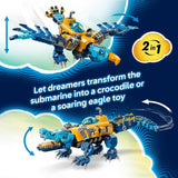 LEGO DREAMZzz crocodile submarine toy 71512 - British product