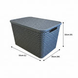 Strata Urban storage baskets 3 x 42L with lids, imported from the UK