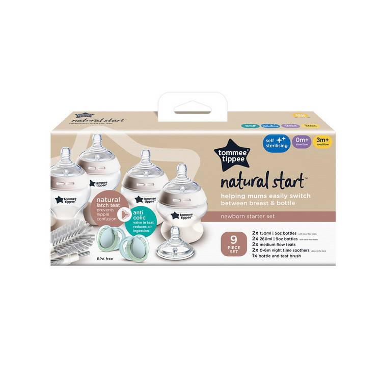 Tommee Tippee baby bottle starter kit white, imported from the UK