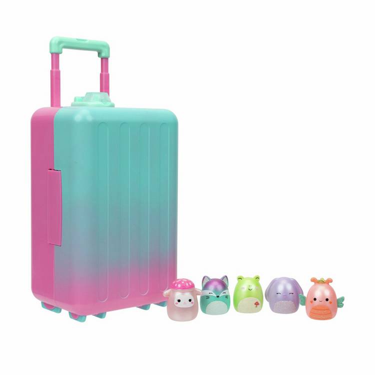 Squishmallows Squish-a-longs Luggage Playset with 5 Mini-Squish (British brand)
