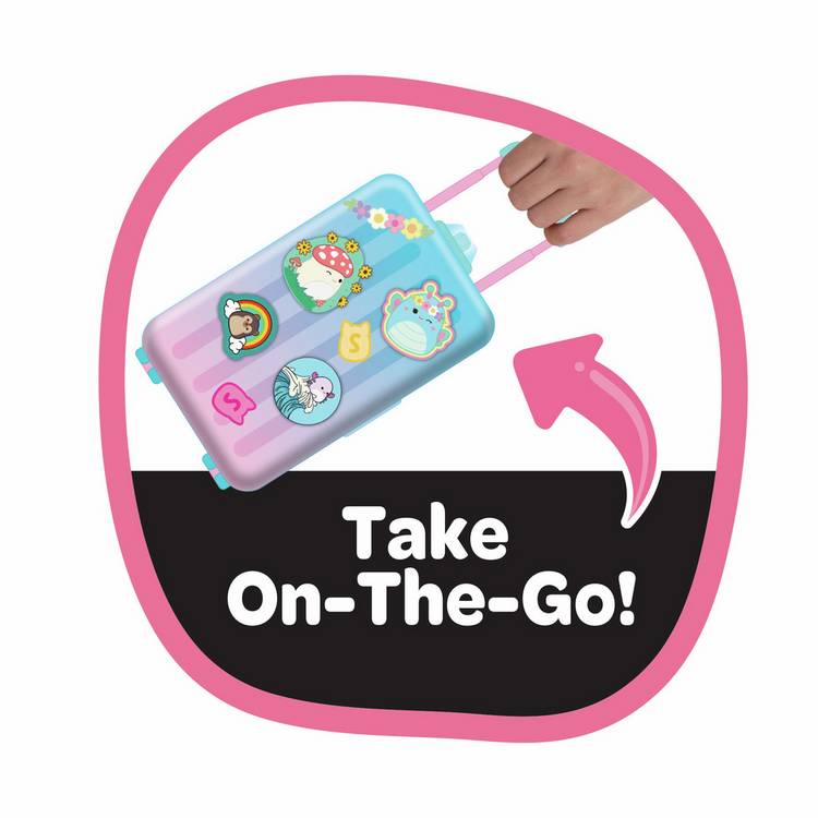 Squishmallows Squish-a-longs Luggage Playset with 5 Mini-Squish (British brand)