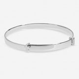 Argos Inicio Silver Plated Christening Cross Bangle- Buy online at McGrocer