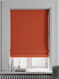 Orange Soho Roman blind made to measure in chenille fabric - British product