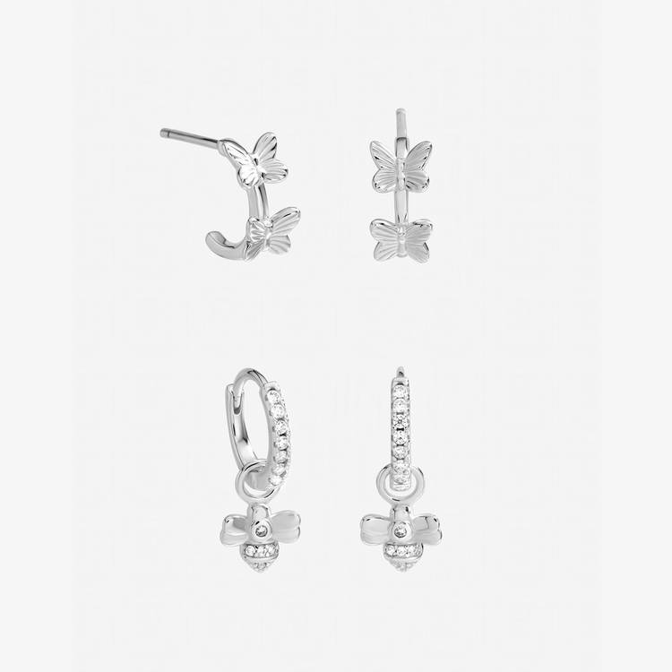 Inicio butterfly bumblebee earrings pack 2 (British brand)