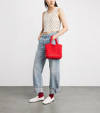 Sandro Paris crochet studded top-handle bag, UK version