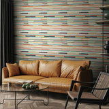 Argos Hoopla Walls Horizontal Stripe Orange Blue Wallpaper W50cm x L10m- Buy online at McGrocer