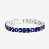 Jon Richard silver plated sapphire stretch bracelet 7 inches - British product