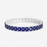Argos Jon Richard Silver Plated Sapphire Chain Stretch Bracelet 18cm- Buy online at McGrocer