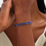Jon Richard silver plated sapphire stretch bracelet 7 inches - British product