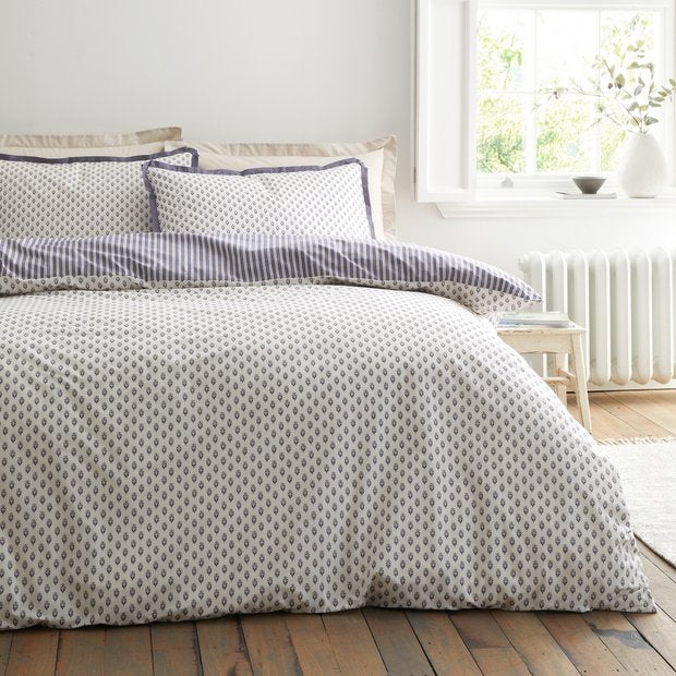 Bianca Cotton bedding set Amelie Blue double, imported from the UK