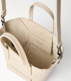 Brunello Cucinelli mini calfskin BC Duo tote bag, imported from the UK