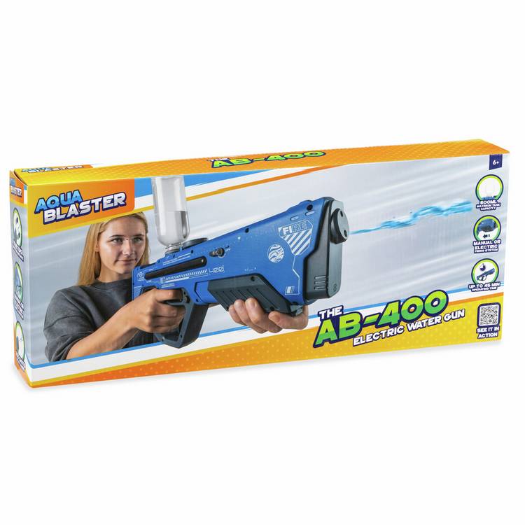 Toyrific Aqua Blaster AB-400 electric water gun blue 40cm, UK version
