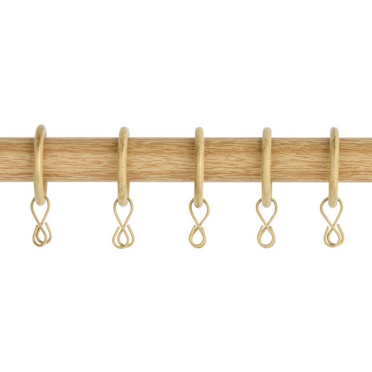 Argos Home curtain rings light oak effect 20 pack - British product