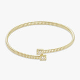 Argos Revere 9ct Gold Plated Sterling Silver Cuff Bangle with Cubic Zirconia- Buy online at McGrocer