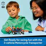 LEGO City Motorcycle Transporter building toy set, UK version