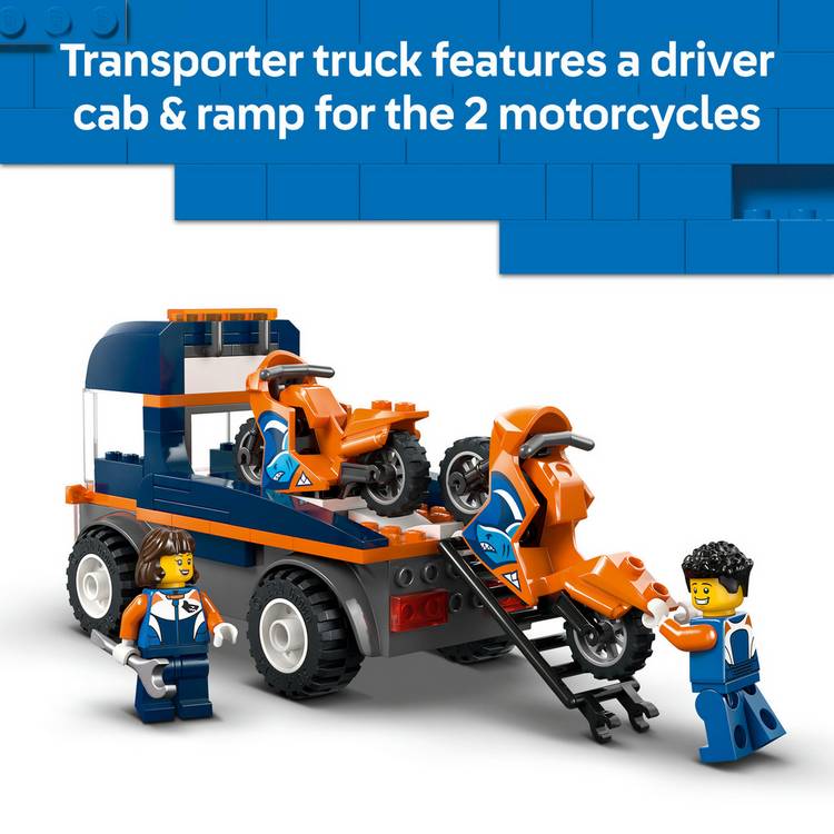 LEGO City Motorcycle Transporter building toy set, UK version