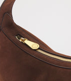 Harrods large suede crescent shoulder bag, imported from the UK