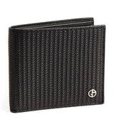 Harrods Giorgio Armani Leather Wave-Embossed Bifold Wallet- Buy online at McGrocer