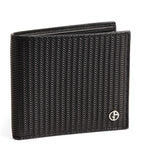 Giorgio Armani leather wave-embossed bifold wallet (British brand)