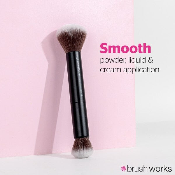 Brushworks double ended powder and buff brush, imported from the UK