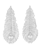 Harrods Boucheron White Gold and Diamond Plume de Paon Pendant Earrings- Buy online at McGrocer