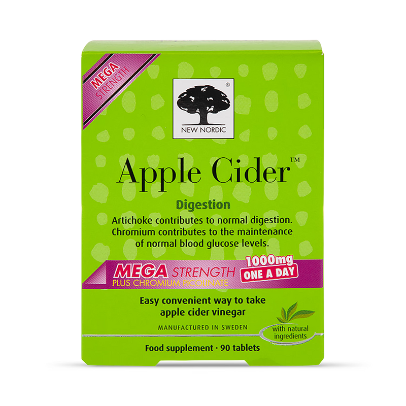 New Nordic Apple Cider Vinegar 1000mg 90 Tablets, imported from the UK