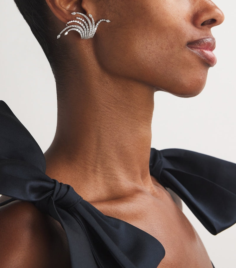 Yeprem Y-Couture white gold diamond earrings (British brand)
