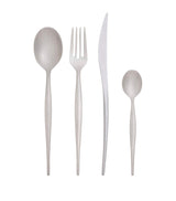 Harrods Bugatti Natura Satin Stainless Steel 24-Piece Cutlery Set- Buy online at McGrocer