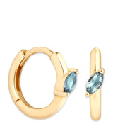 Harrods Astrid & Miyu Yellow Gold and Alexandrite Marquise Hoop Earrings- Buy online at McGrocer