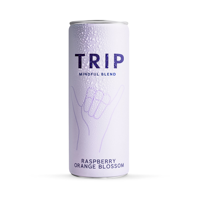 TRIP Mindful Blend Raspberry Orange Blossom magnesium drink 330ml, imported from the UK