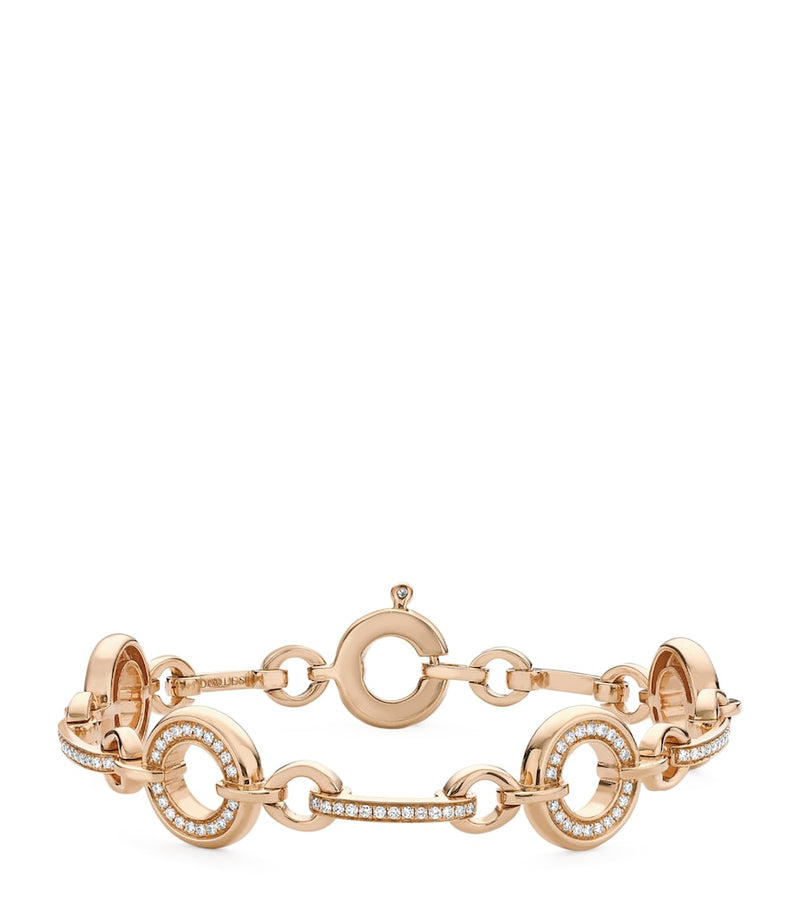 Boodles rose gold diamond bracelet 19cm, imported from the UK